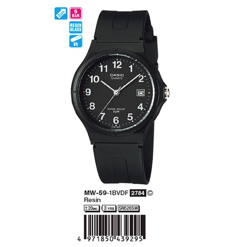 ساعت مچی اورجینال کاسیو جنرال کد رفرنس MW-59-1B