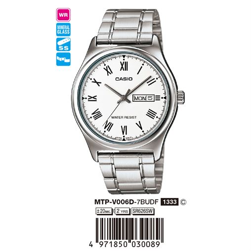 ساعت مچی اورجینال کاسیو جنرال کد رفرنس MTP-V006D-7B