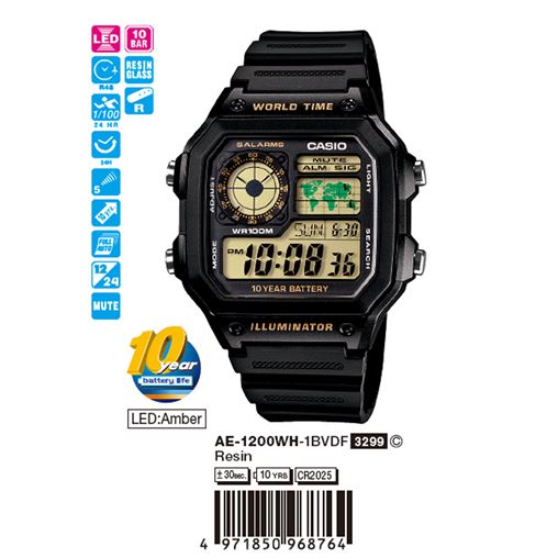 ساعت مچی اورجینال کاسیو جنرال کد رفرنس AE-1200WH-1B