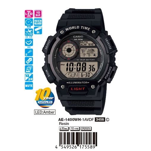 ساعت مچی اورجینال کاسیو جنرال کد رفرنس AE-1400WH-1A