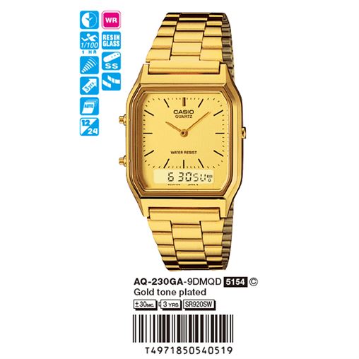 ساعت مچی اورجینال کاسیو جنرال کد رفرنس AQ-230GA-9D