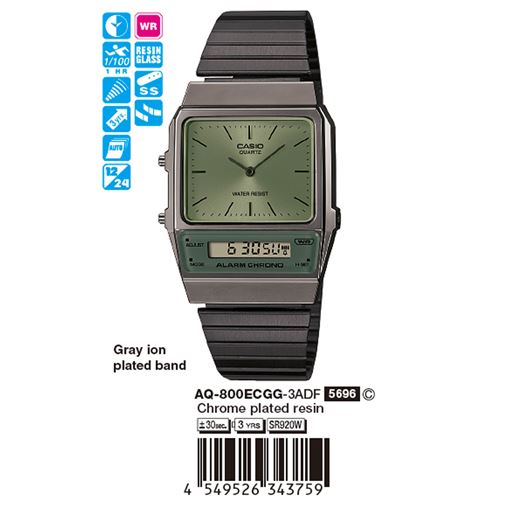 ساعت مچی اورجینال کاسیو جنرال کد رفرنس AQ-800ECGG-3A