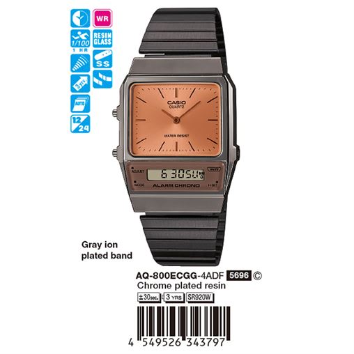 ساعت مچی اورجینال کاسیو جنرال کد رفرنس AQ-800ECGG-4A