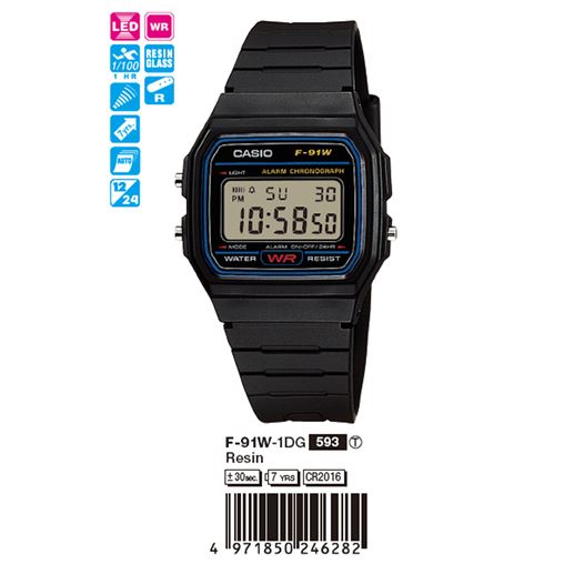 ساعت مچی اورجینال کاسیو جنرال کد رفرنس F-91W-1D