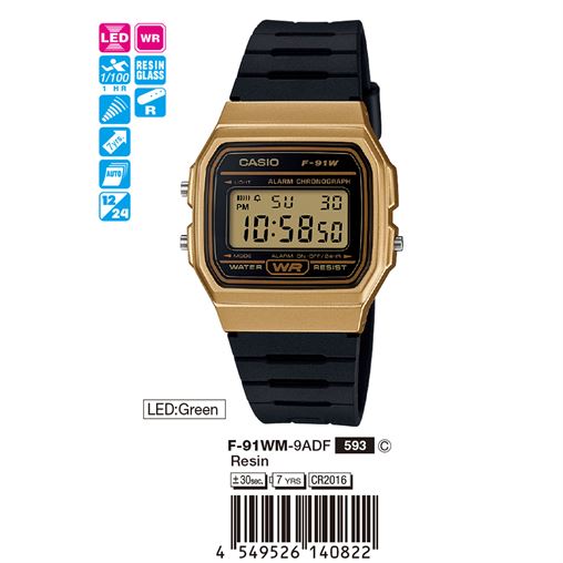 ساعت مچی اورجینال کاسیو جنرال کد رفرنس F-91WM-9A