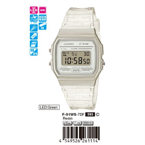 ساعت مچی اورجینال کاسیو جنرال کد رفرنس F-91WS-7D
