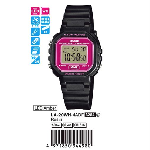 ساعت مچی اورجینال کاسیو جنرال کد رفرنس LA-20WH-4A