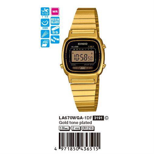 ساعت مچی اورجینال کاسیو جنرال کد رفرنس LA670WGA-1D