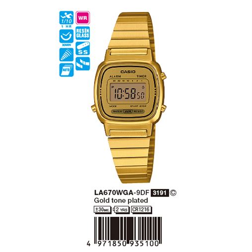 ساعت مچی اورجینال کاسیو جنرال کد رفرنس LA670WGA-9D