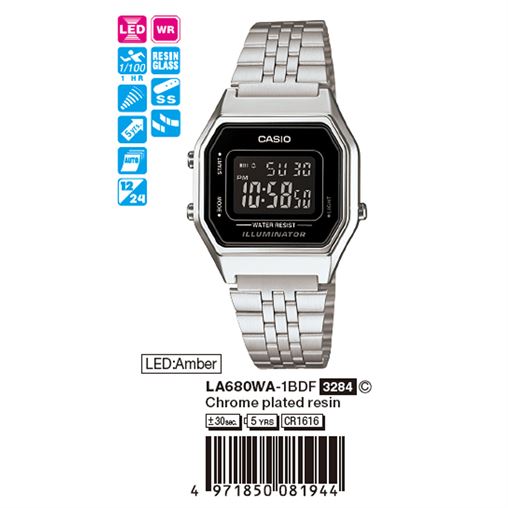 ساعت مچی اورجینال کاسیو جنرال کد رفرنس LA680WA-1B