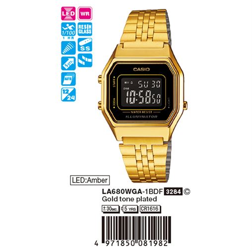 ساعت مچی اورجینال کاسیو جنرال کد رفرنس LA680WGA-1B