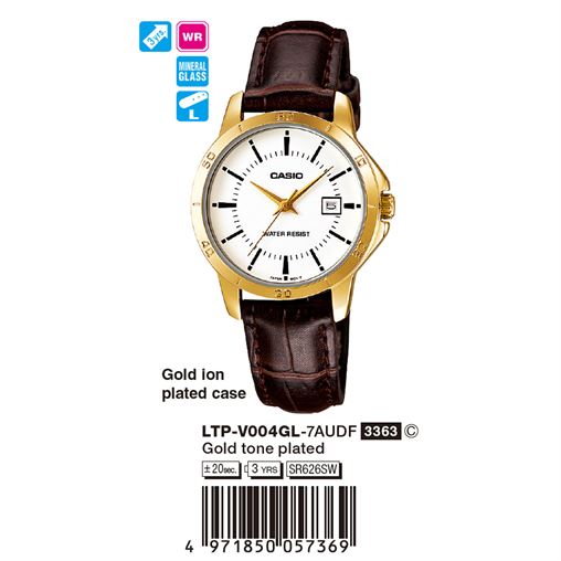 ساعت مچی اورجینال کاسیو جنرال کد رفرنس LTP-V004GL-7A