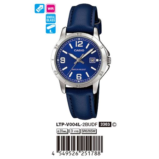 ساعت مچی اورجینال کاسیو جنرال کد رفرنس LTP-V004L-2B