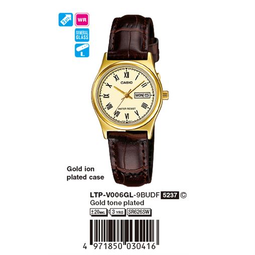 ساعت مچی اورجینال کاسیو جنرال کد رفرنس LTP-V006GL-9B