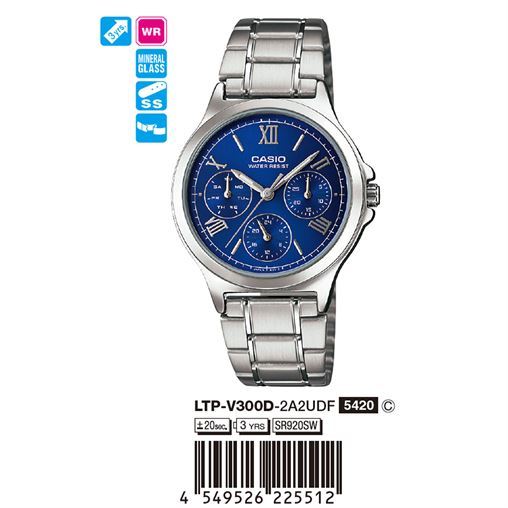 ساعت مچی اورجینال کاسیو جنرال کد رفرنس LTP-V300D-2A2