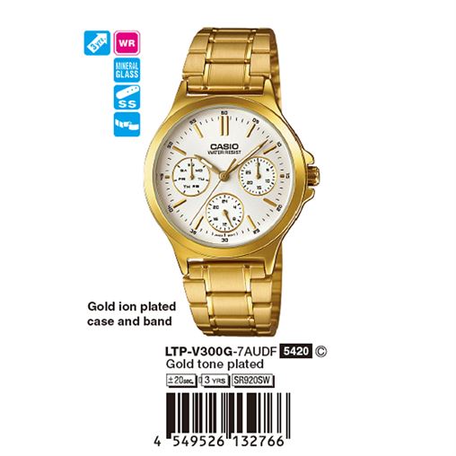 ساعت مچی اورجینال کاسیو جنرال کد رفرنس LTP-V300G-7A