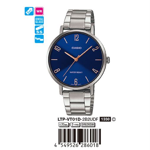 ساعت مچی اورجینال کاسیو جنرال کد رفرنس LTP-VT01D-2B2