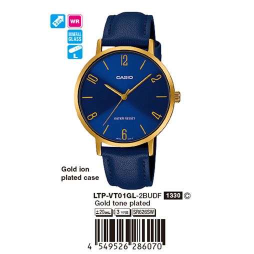 ساعت مچی اورجینال کاسیو جنرال کد رفرنس LTP-VT01GL-2B