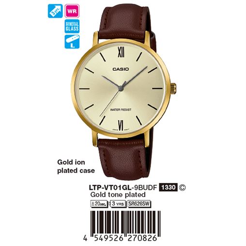 ساعت مچی اورجینال کاسیو جنرال کد رفرنس LTP-VT01GL-9B