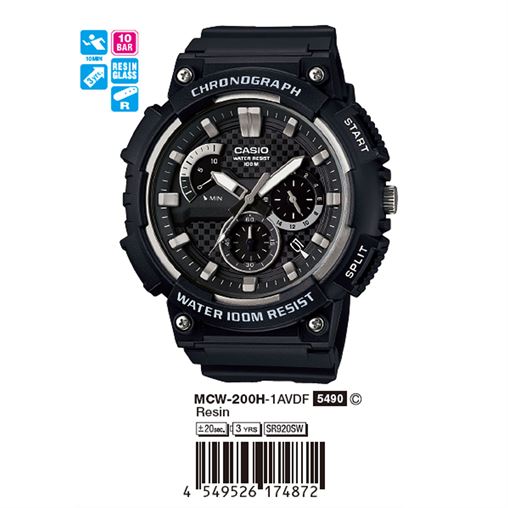 ساعت مچی اورجینال کاسیو جنرال کد رفرنس MCW-200H-1A
