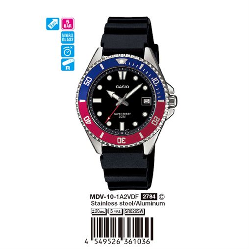 ساعت مچی اورجینال کاسیو جنرال کد رفرنس MDV-10-1A2