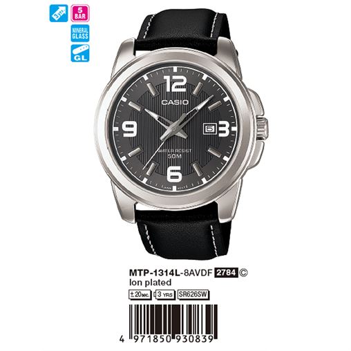ساعت مچی اورجینال کاسیو جنرال کد رفرنس MTP-1314L-8A