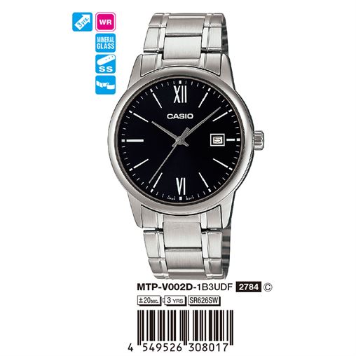 ساعت مچی اورجینال کاسیو جنرال کد رفرنس MTP-V002D-1B3