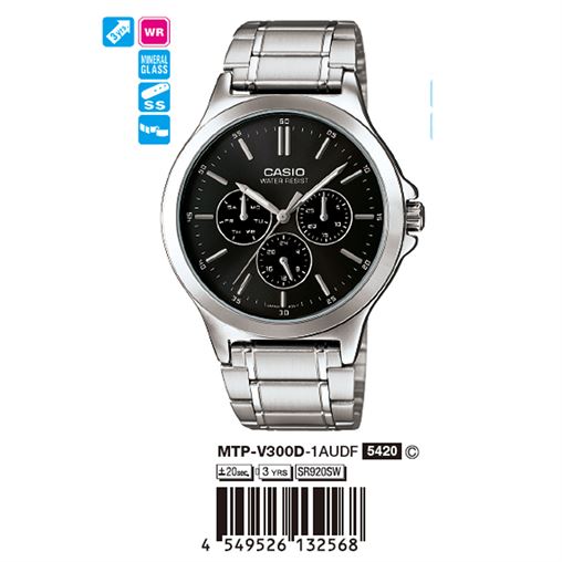 ساعت مچی اورجینال کاسیو جنرال کد رفرنس MTP-V300D-1A