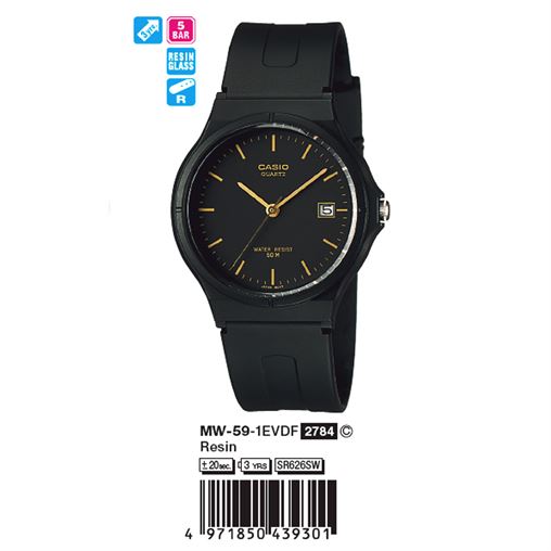 ساعت مچی اورجینال کاسیو جنرال کد رفرنس MW-59-1E