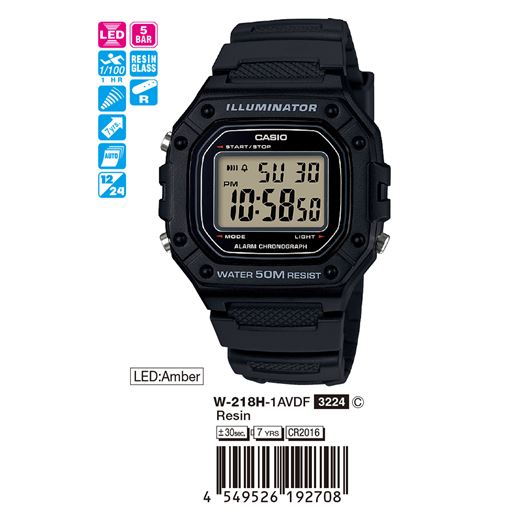 ساعت مچی اورجینال کاسیو جنرال کد رفرنس W-218H-1A