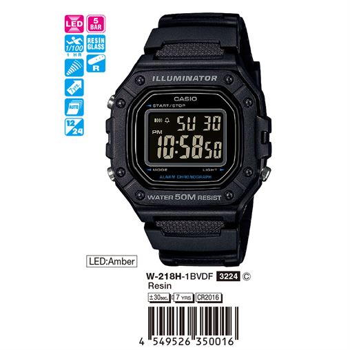 ساعت مچی اورجینال کاسیو جنرال کد رفرنس W-218H-1B