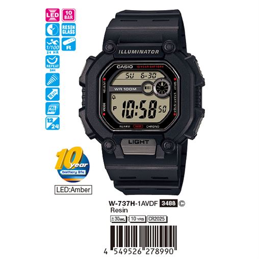 ساعت مچی اورجینال کاسیو جنرال کد رفرنس W-737H-1A